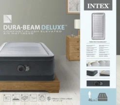 Intex Comfort Plush Hoog Luchtbed - Eenpersoons - Ingebouwde Elektrische Pomp -Campingreeksen Winkel 1663 1900 64412nd pkg 2023 300