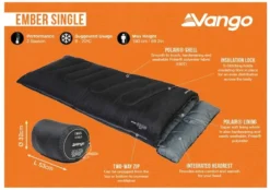 Vango Ember Slaapzak - Zwart 7 Vango Ember Slaapzak - Zwart -Campingreeksen Winkel 1900 1783 ember single 2 1