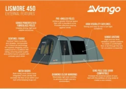 Vango Lismore 450 Tunneltent - 4 Persoons - Groen 22 Vango Lismore 450 Tunneltent - 4 Persoons - Groen -Campingreeksen Winkel 1900 1783 lismore 450 package 3