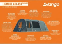 Vango Lismore Air 450 Opblaasbare Tunneltent - 4 Persoons - Groen 15 Vango Lismore Air 450 Opblaasbare Tunneltent - 4 Persoons - Groen -Campingreeksen Winkel 1900 1783 lismore air 450 package 3