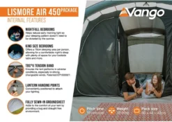 Vango Lismore Air 450 Opblaasbare Tunneltent - 4 Persoons - Groen 16 Vango Lismore Air 450 Opblaasbare Tunneltent - 4 Persoons - Groen -Campingreeksen Winkel 1900 1783 lismore air 450 package 4