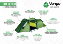Vango Omega 350 Tunneltent - 3 Persoons - Groen 13 Vango Omega 350 Tunneltent - 3 Persoons - Groen -Campingreeksen Winkel 1900 1783 omega 350 5