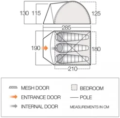 Vango Tay 300 Koepeltent - 3 Persoons - Groen -Campingreeksen Winkel 1900 1783 tay 300 2