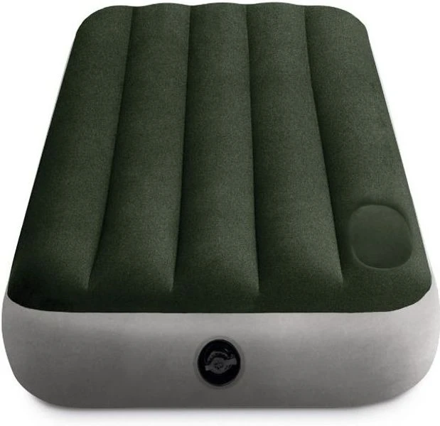 Intex Downy Luchtbed - Eenpersoons - Ingebouwde Voetpomp 1 Intex Downy Luchtbed - Eenpersoons - Ingebouwde Voetpomp