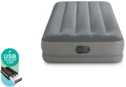 Intex Prestige Mid-Rise Luchtbed - Eenpersoons - Ingebouwde Elektrische Pomp -Campingreeksen Winkel 833 1200 intex twin prestige mid rise luchtbed 1 persoons 1