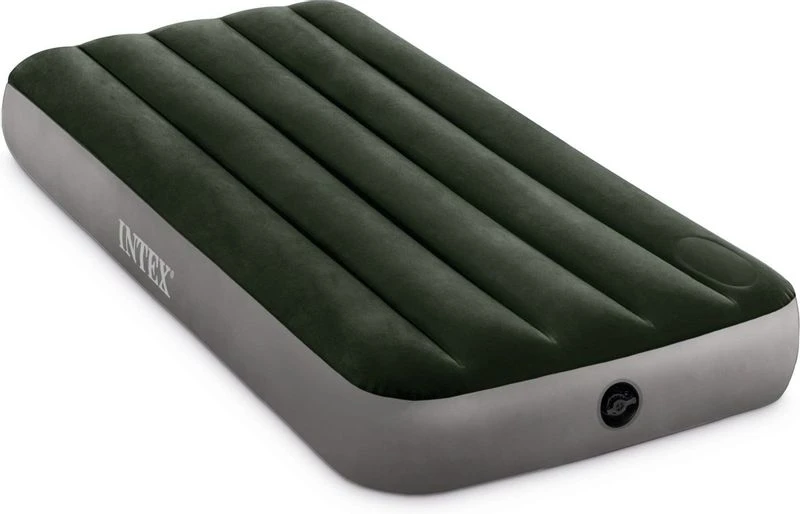 Intex Downy Luchtbed - Eenpersoons - Ingebouwde Voetpomp 3 Intex Downy Luchtbed - Eenpersoons - Ingebouwde Voetpomp - Afbeelding 3