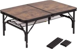 Bo-Camp Industrial Decatur 90 X 60 Campingtafel - Zwart/houtlook -Campingreeksen Winkel 900 1186 1404200 03