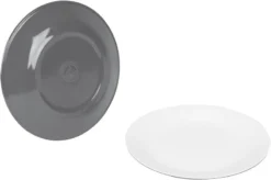 Bo-Camp Melamine Serviesset - 16-delig - Grijs -Campingreeksen Winkel 900 1271 6181274 02