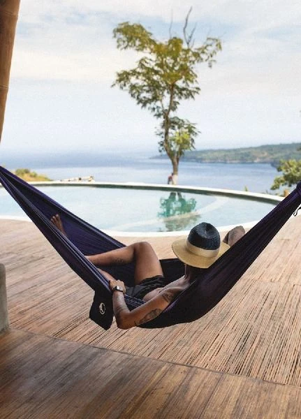 Ticket To The Moon Hangmat 2 Persoons Original Double - Navy Blue/Purple 5 Ticket To The Moon Hangmat 2 Persoons Original Double - Navy Blue/Purple - Afbeelding 5