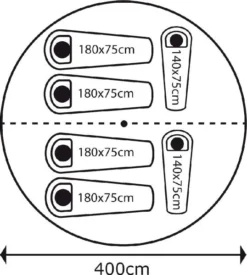 Bo-Camp Urban Outdoor Streeterville Bell Tent - 6 Persoons -Campingreeksen Winkel 900 825 4472500 08
