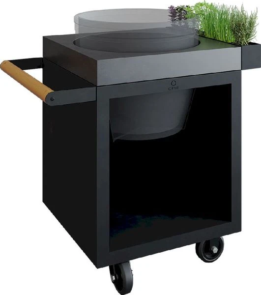 OFYR Kamado Table 65 PRO BBQ Tafel - Black - Concrete - BGE 1 OFYR Kamado Table 65 PRO BBQ Tafel - Black - Concrete - BGE