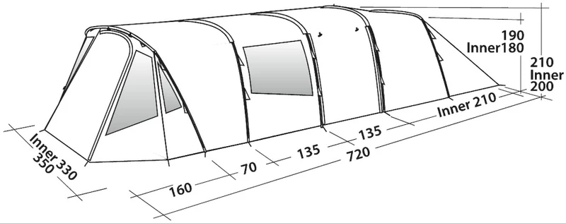 Easy Camp Palmdale 600 Lux Tunneltent - 6 Persoons 17 Easy Camp Palmdale 600 Lux Tunneltent - 6 Persoons - Afbeelding 17