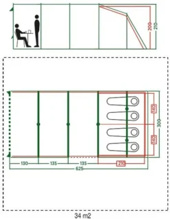 Coleman Vail Long Tunneltent - 4 Persoons -Campingreeksen Winkel 972 1900 coleman vail long tunneltent 4 persoons 4