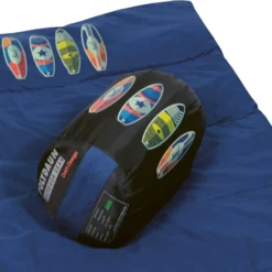 Polydaun Beach House Junior Kinderslaapzak - Surfbord -Campingreeksen Winkel beach house surf detail