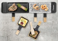 Bestron Raclette/Steengrill - 4 Personen -Campingreeksen Winkel bestron raclettesteengrill 4 personen 6