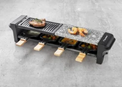 Bestron Raclette/Steengrill - 4 Personen -Campingreeksen Winkel bestron raclettesteengrill 4 personen 7
