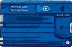 Victorinox SwissCard Quattro Multitool - Transparant Blauw
