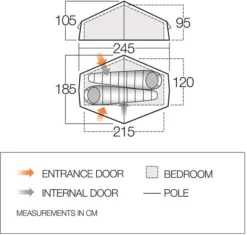 Vango Nevis 200 Tunneltent - 2 Persoons -Campingreeksen Winkel vango nevis 200 2